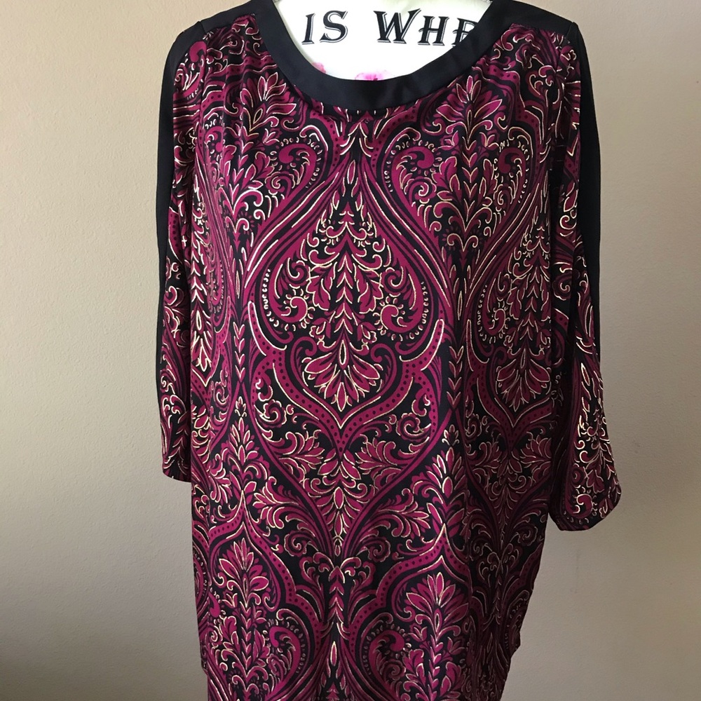 🖤❤️ Susan Graver 1XL Festive Top ❤️🖤